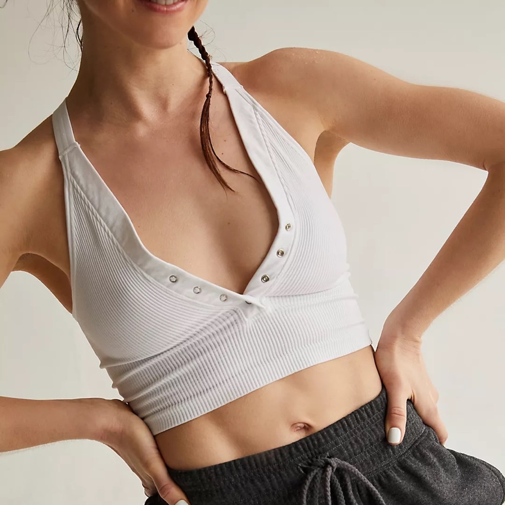 Happiness Runs Henley Tank- seamless athletic tank